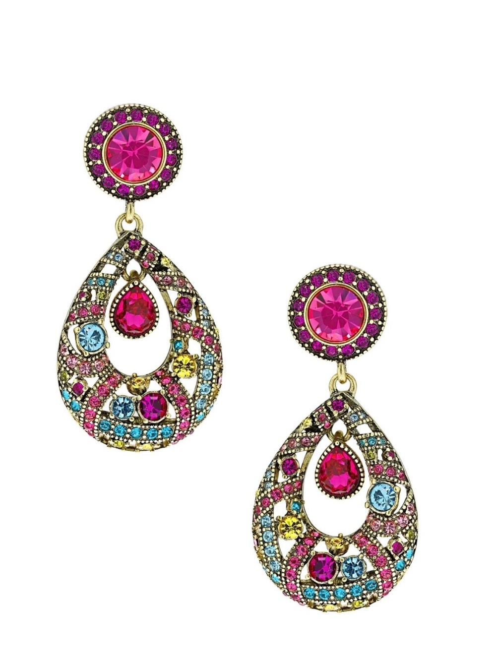 Heidi Daus "Perfect Drop" Crystal Drop Earrings